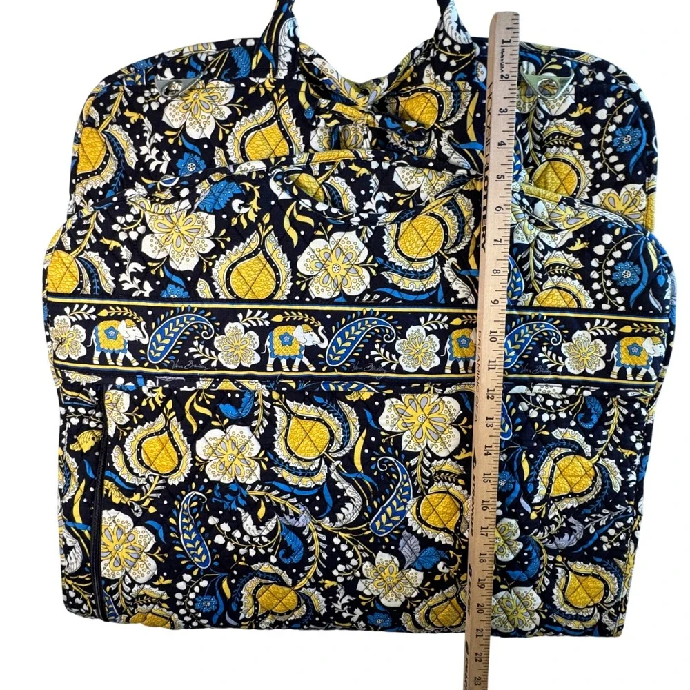 Vera Bradley Ellie Blue Hanging Garment Bag Travel Suit Dress Organizer Retired